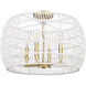 Ellie 4 Light 19 inch Modern Brushed Gold Semi-Flush Ceiling Light